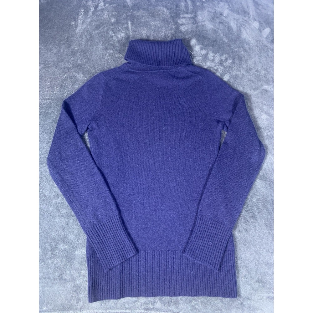 J Crew 100% Cashmere Turtleneck Sweater Women's Navy Blue Size XS